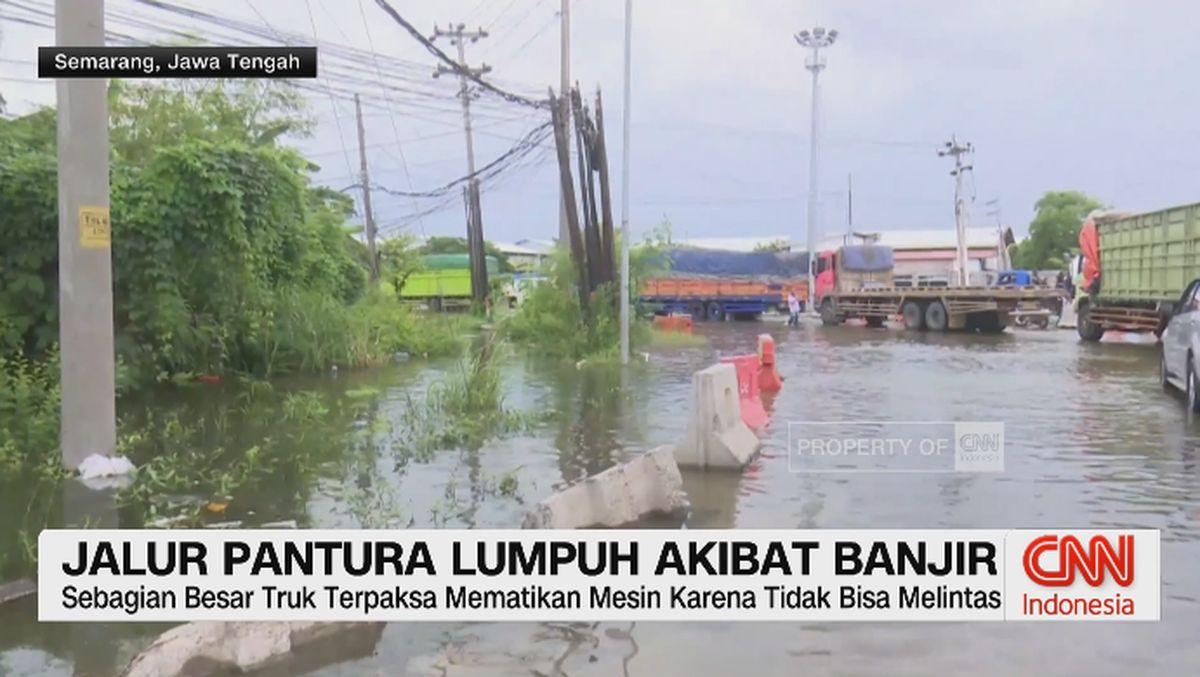 VIDEO: Jalur Pantura Lumpuh Akibat Banjir