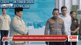 VIDEO: Prabowo Apresiasi Kinerja Polri dalam Pemberantasan Narkotika