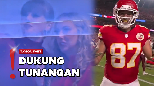 Momen Taylor Swift Penuh Semangat Dukung Travis di Pertandingan NFL