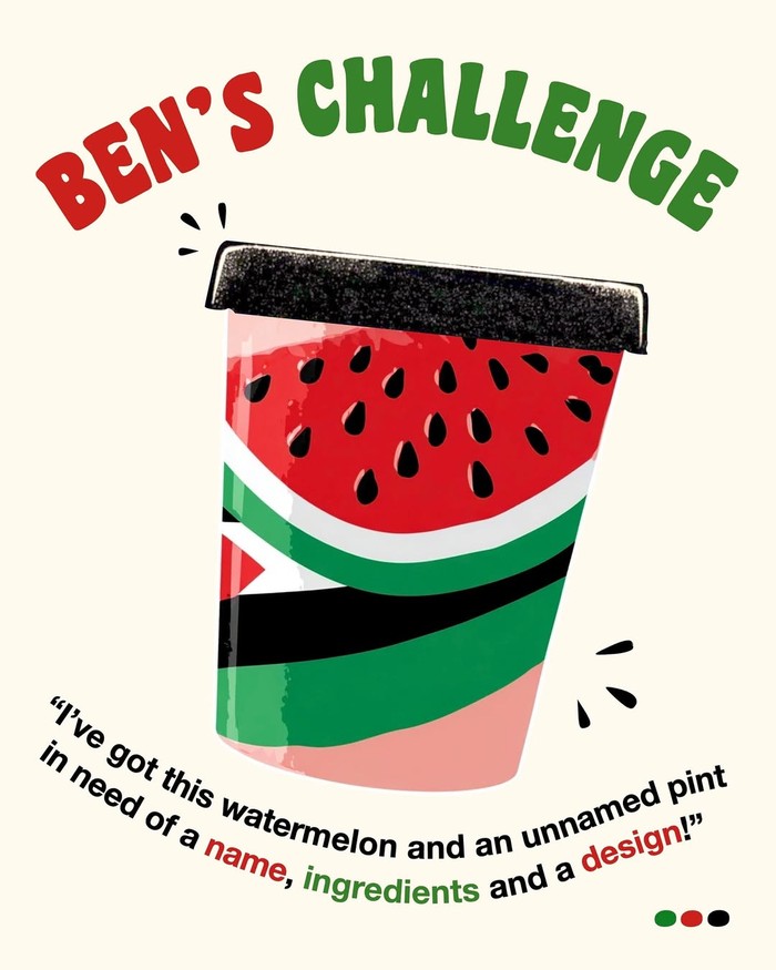 Salah satu pendiri merek es krim terkemuka dunia, Ben & Jerry's, Ben Cohen, mengumumkan bahwa dirinya secara independen akan menciptakan rasa es krim baru untuk menyatakan solidaritas terhadap Palestina.