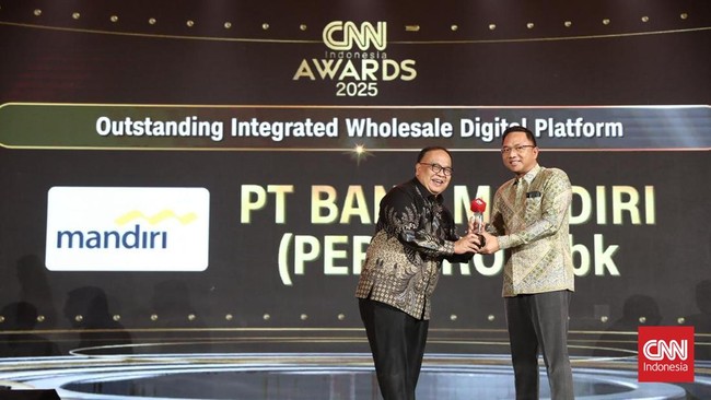 Bank Mandiri Sabet Dua Penghargaan di CNN Indonesia Awards 2025 Bank Mandiri berhasil merebut 2 penghargaan sekaligus dalam ajang CNN Indonesia Awards 2025 berkat berbagai inisiatif layanan keuangan digitalnya.
