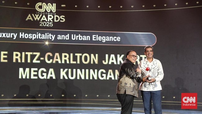 Ritz Carlton Jakarta Mega Kuningan Raih Icon of Luxury Hospitality Ritz Carlton Jakarta Mega Kuningan meraih penghargaan Icon of Luxury Hospitality and Urban Elegance dalam ajang CNN Indonesia Awards 2025.