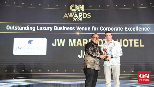JW Marriott Hotel Jakarta Raih Outstanding Luxury Business Venue JW Marriott Hotel Jakarta meraih penghargaan Outstanding Luxury Business Venue for Corporate Excellence di ajang CNN Indonesia Awards 2025.