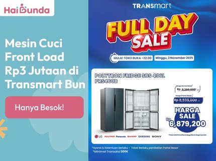 Saatnya Upgrade ke Kulkas 2 Pintu, Rp6 Jutaan Aja di Transmart Full Day Sale!