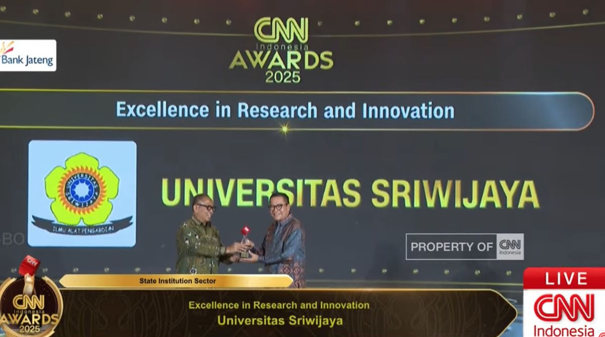 Universitas Sriwijaya Raih Excellence In Research and Innovation