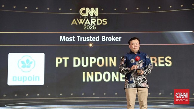 PT Dupoin Futures Indonesia Sabet Most Trusted Broker PT Dupoin Futures Indonesia dianugerahi penghargaan Most Trusted Broker dalam ajang CNN Indonesia Awards 2025 pada Jumat (31/10).