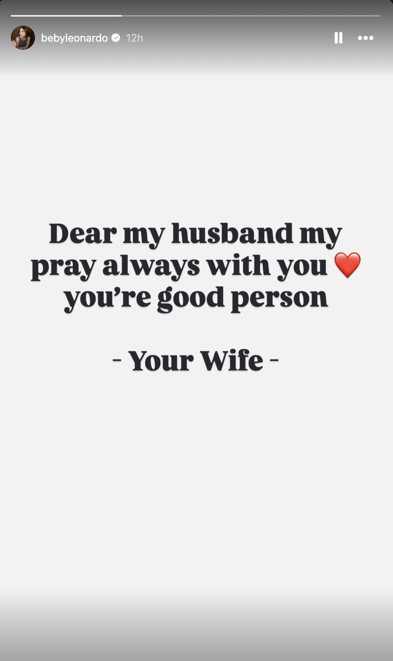 Beby Prisillia mengunggah kata-kata menyemangati Onadio Leonardo.