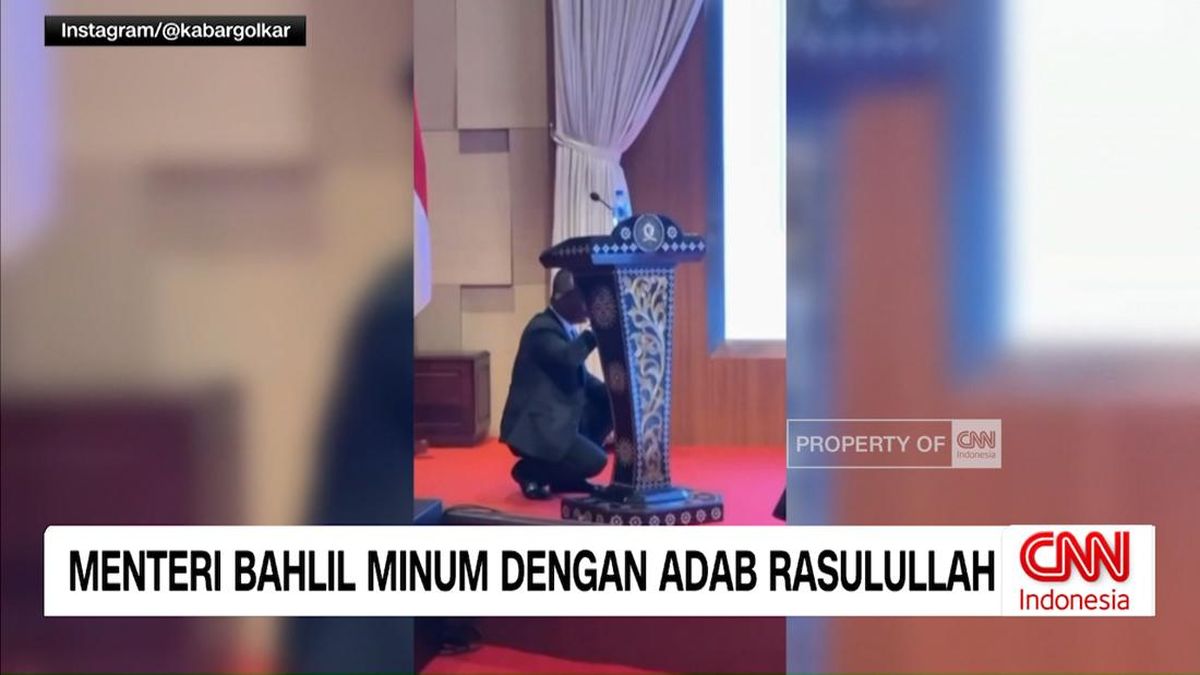 VIDEO: Menteri Bahlil Minum dengan Adab Rasulullah