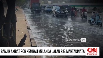VIDEO: Banjir Akibat Rob Kembali Melanda Wilayah Tj Priok