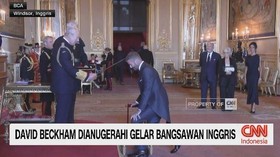 VIDEO: David Beckham Dianugerahi Gelar Bangsawan Inggris