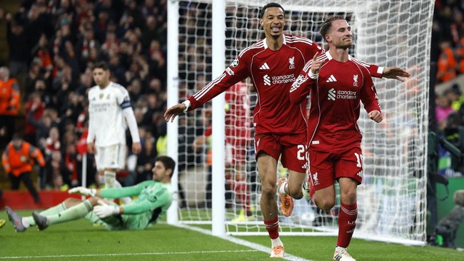 Liverpool susah payah kalahkan Real Madrid 1-0 di Liga Champions 2025/2026. Mac Allister mencetak gol, sementara Courtois tampil gemilang di bawah mistar.