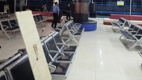 Plafon Ruang Tunggu Bandara Juwata Tarakan Ambruk Usai Gempa