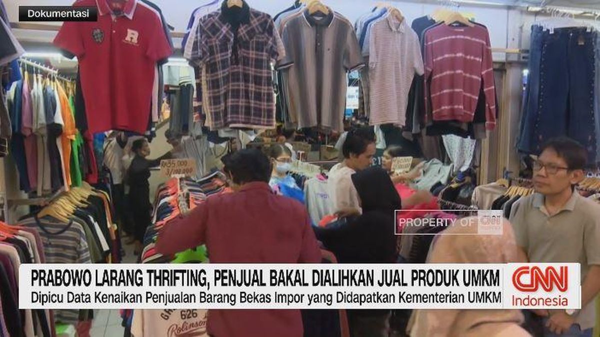 VIDEO: Prabowo Larang Thrifting, Penjual Dialihkan Jual Produk UMKM
