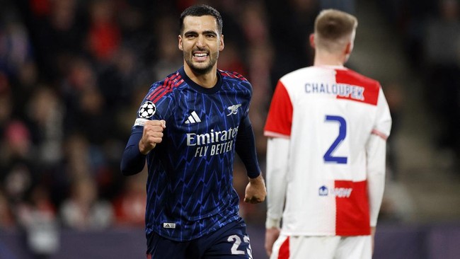 Arsenal raih kemenangan sempurna dengan skor 3-0 saat melawat ke markas Slavia Praha pada matchday keempat Liga Champions 2025/2026.