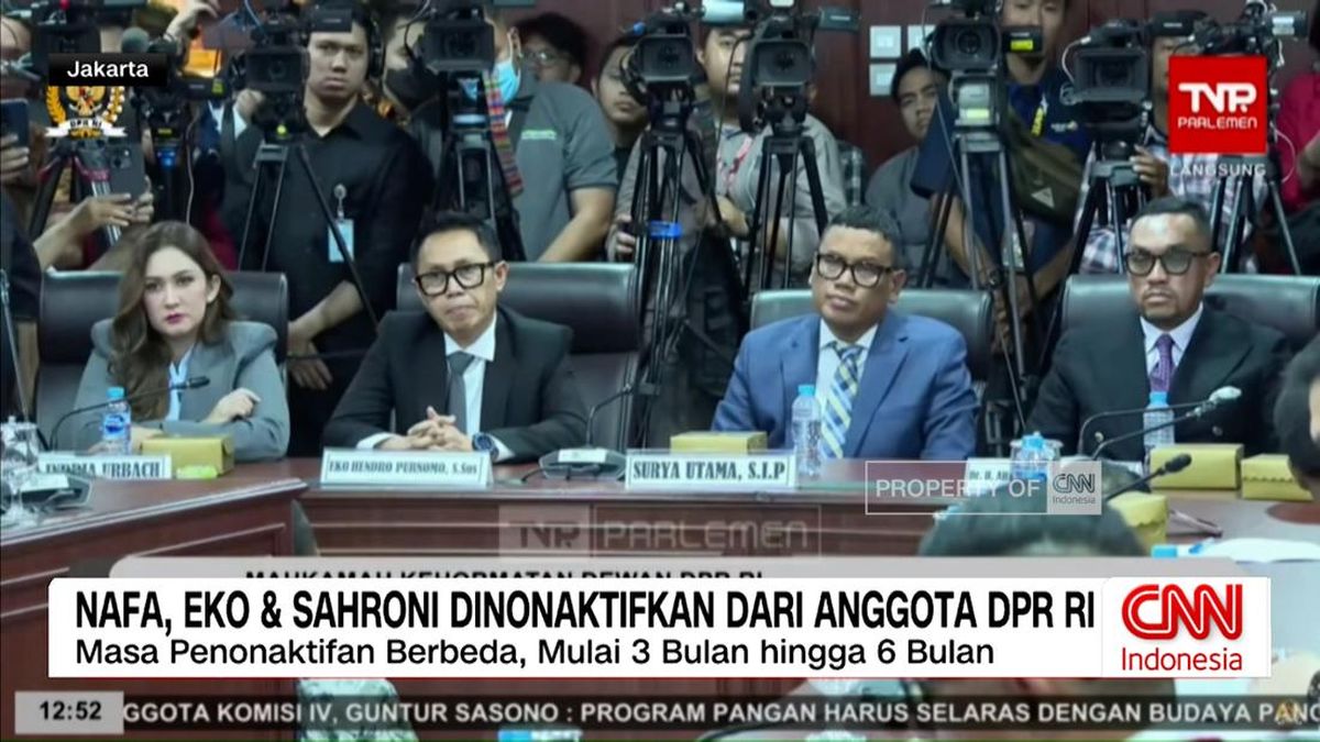 VIDEO: Nafa Urbach, Eko Patrio, dan Ahmad Sahroni Dinonaktifkan