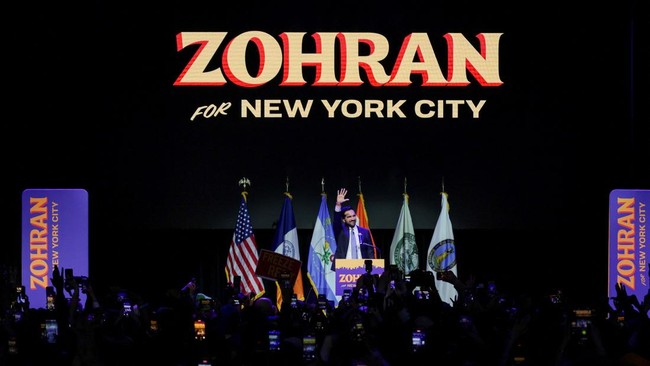 Pidato perdana usai menang pilwalkot New York, Zohran Mamdani sebut telah berhasil gulingkan dinasti politik.