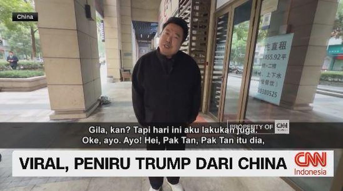 VIDEO: Viral, Peniru Trump Dari China