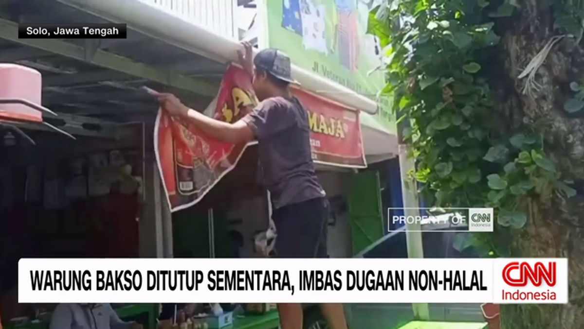 VIDEO: Warung Bakso Tutup Sementara, Imbas Dugaan Non Halal