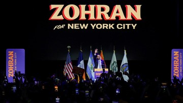 FOTO: Zohran Mamdani Muslim Pertama Menang Pemilu Walkot New York