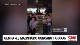 VIDEO: Gempa 4,8 Magnitudo Guncang Tarakan