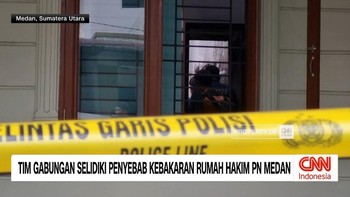 VIDEO: Tim Gabungan Selidiki Penyebab Kebakaran Rumah Hakim PN Medan
