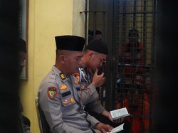 Polres Rohul Gelar Pengajian di Rutan, Ajak Para Tahanan Bertobat