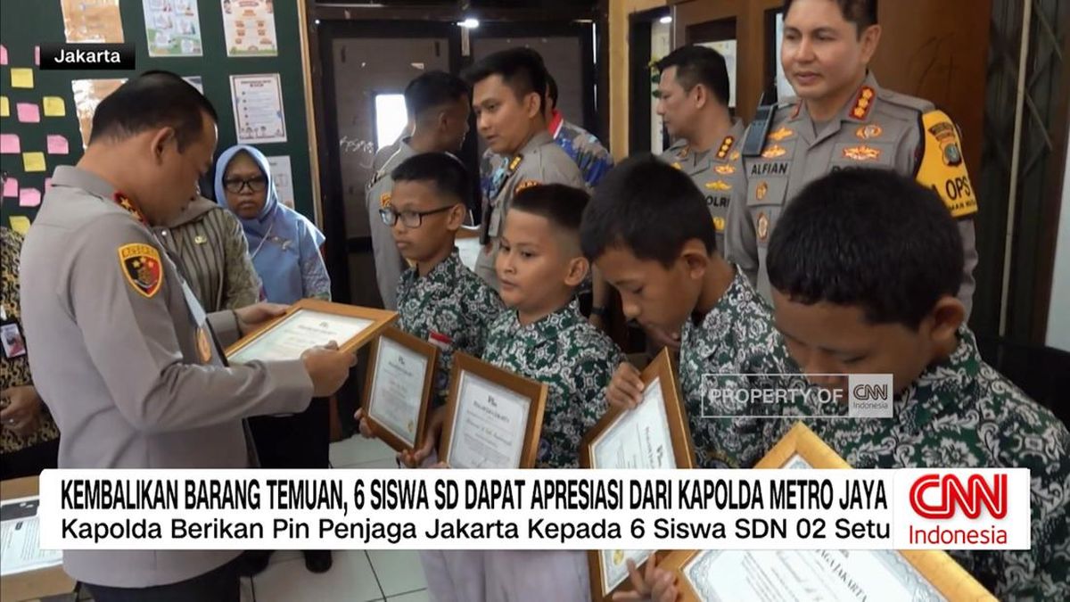 VIDEO: Kembalikan Barang Temuan, 6 Siswa SD Dapat Apresiasi Kapolri