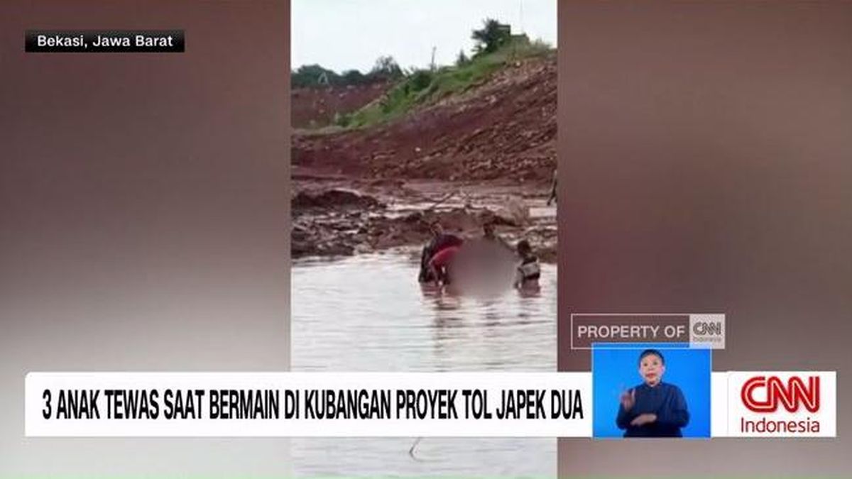 VIDEO: Tiga Anak Tewas Saat Bermain di Kubangan Proyek Tol Japek Dua