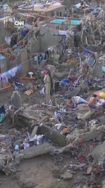 Porak-poranda Filipina usai Diterjang Topan Kalmaegi, 188 Orang Tewas