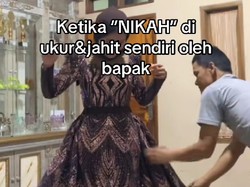 Viral! Gaun Pengantin Wanita Ini Dijahit oleh Ayah Sendiri, Bikin Terharu