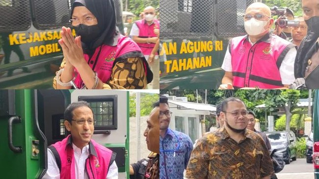 Penyidik Kejagung melimpahkan empat tersangka korupsi pengadaan laptop Chromebook di Kemendikbudristek ke JPU. Nadiem Makarim termasuk di antara mereka.