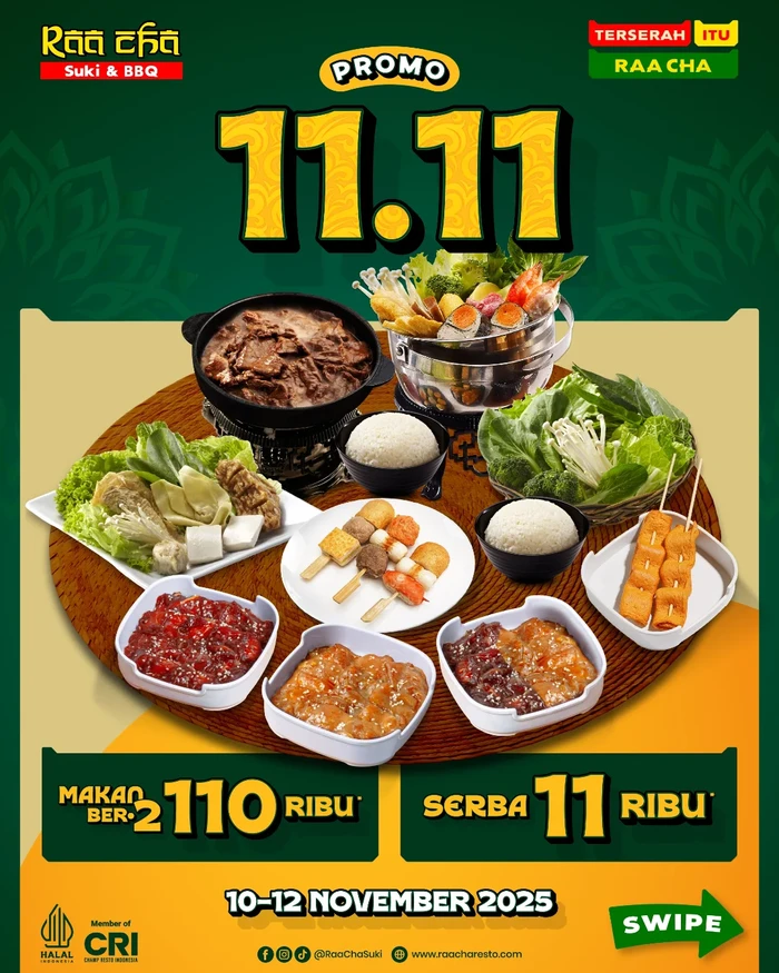 Tanggal kembar seperti hari ini, 11 November 2025, sering dimanfaatkan oleh banyak brand besar untuk memberikan beragam promo menariknya. Ini daftar promo 11.11 untuk makanan dan minuman yang sayang untuk dilewatkan.