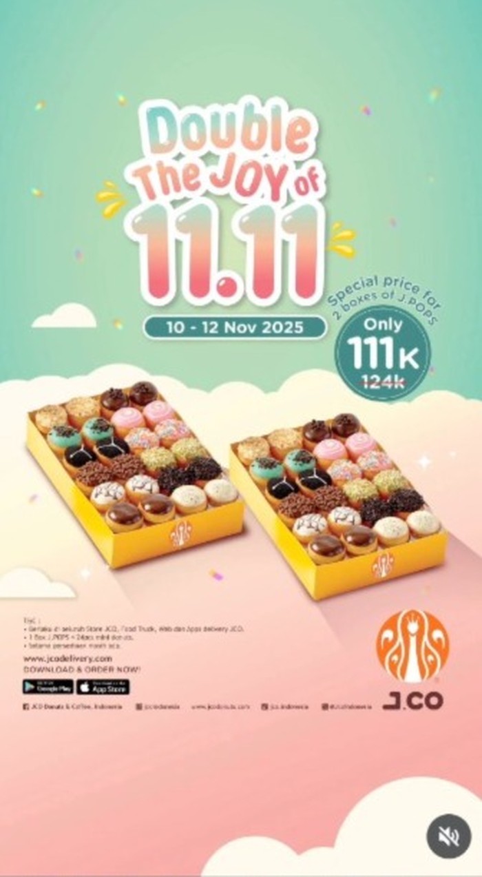 Tanggal kembar seperti hari ini, 11 November 2025, sering dimanfaatkan oleh banyak brand besar untuk memberikan beragam promo menariknya. Ini daftar promo 11.11 untuk makanan dan minuman yang sayang untuk dilewatkan.