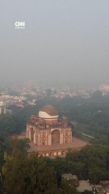 Penampakan New Delhi Diselimuti Asap Tebal Polusi