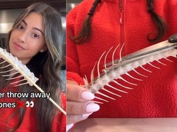 Viral! Kreator Konten Daur Ulang Tulang Ikan Buat Dibikin Sisir
