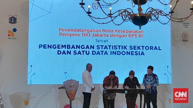 Gubernur DKI Jakarta Pramono Anung meluncurkan portal satu data DKI Jakarta pada Selasa (11/11).