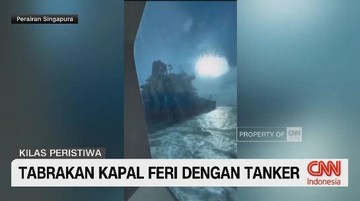 VIDEO: Tabrakan Kapal Feri Dengan Tanker