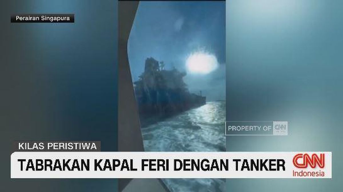VIDEO: Tabrakan Kapal Feri Dengan Tanker