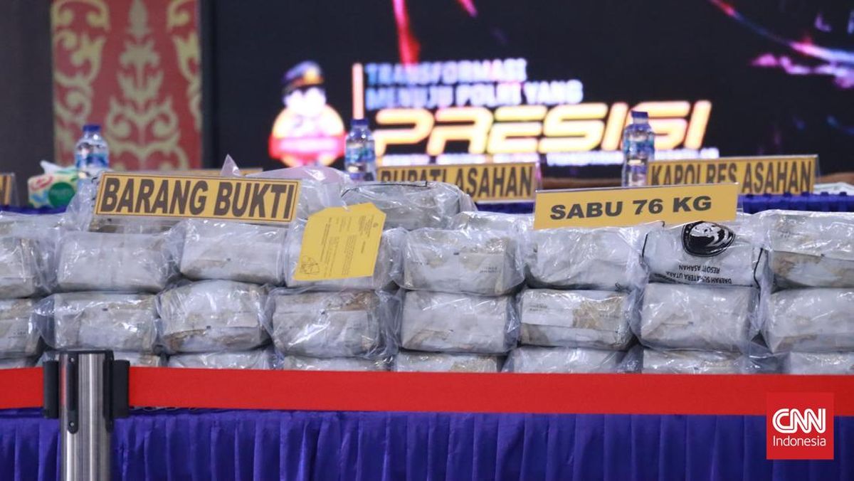 Penyelundup 76 Kg Sabu Dicokok di Asahan, 32 Kg Sudah Masuk Palembang