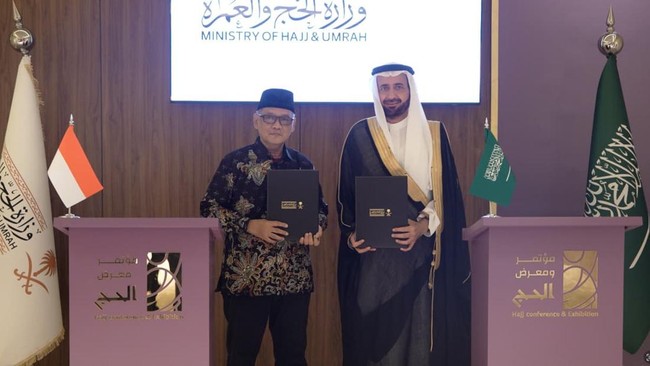 Kementerian Haji dan Umrah RI menandatangani MoU dengan Kementerian Haji dan Umrah Arab Saudi terkait penyelenggaraan ibadah haji tahun 1447 H/2026.