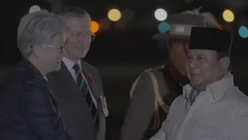 Momen Prabowo Tiba di Sydney dan Disambut Pejabat Australia