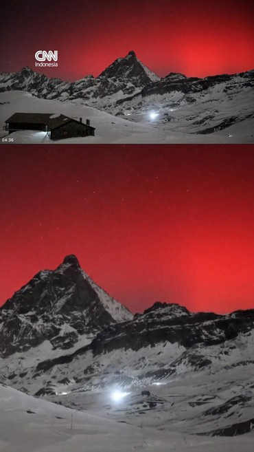 Melihat Aurora Borealis Merah Langka di Italia Imbas Badai Matahari