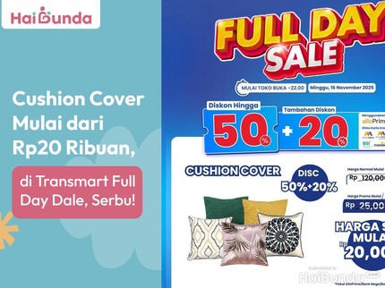 Cushion Cover Mulai dari Rp20 Ribuan hanya di Transmart Full Day Dale, Serbu!
