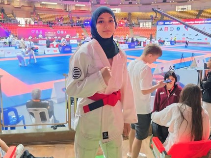 5 Potret Eisha Putri Lyra Virna Ikut Kejuaraan Jujitsu Internasional di Bangkok