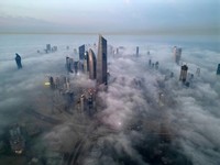 FOTO: Kabut Tebal Selimuti Kuwait