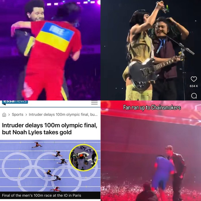 Ariana Grande bukan korban pertama Pyjama Man. Sebelumnya, ia menyerang Katy Perry, The Weeknd, dan The Chainsmokers saat konser berlangsung.