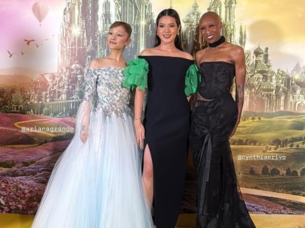 5 Potret Raisa di Premiere Wicked: For Good, Tunjukkan Karya Zalina pada Ariana Grande