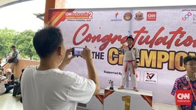 Debutan Umbar Kejutan di CNN Indonesia Taekwondo Championship 2025