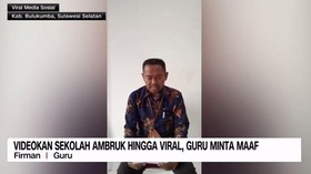 VIDEO: Videokan Sekolah Ambruk Hingga Viral, Guru Minta Maaf