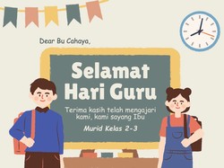 25 Kartu Ucapan untuk Hari Guru Nasional 2025 Terbaru, Simpel tapi Berkesan